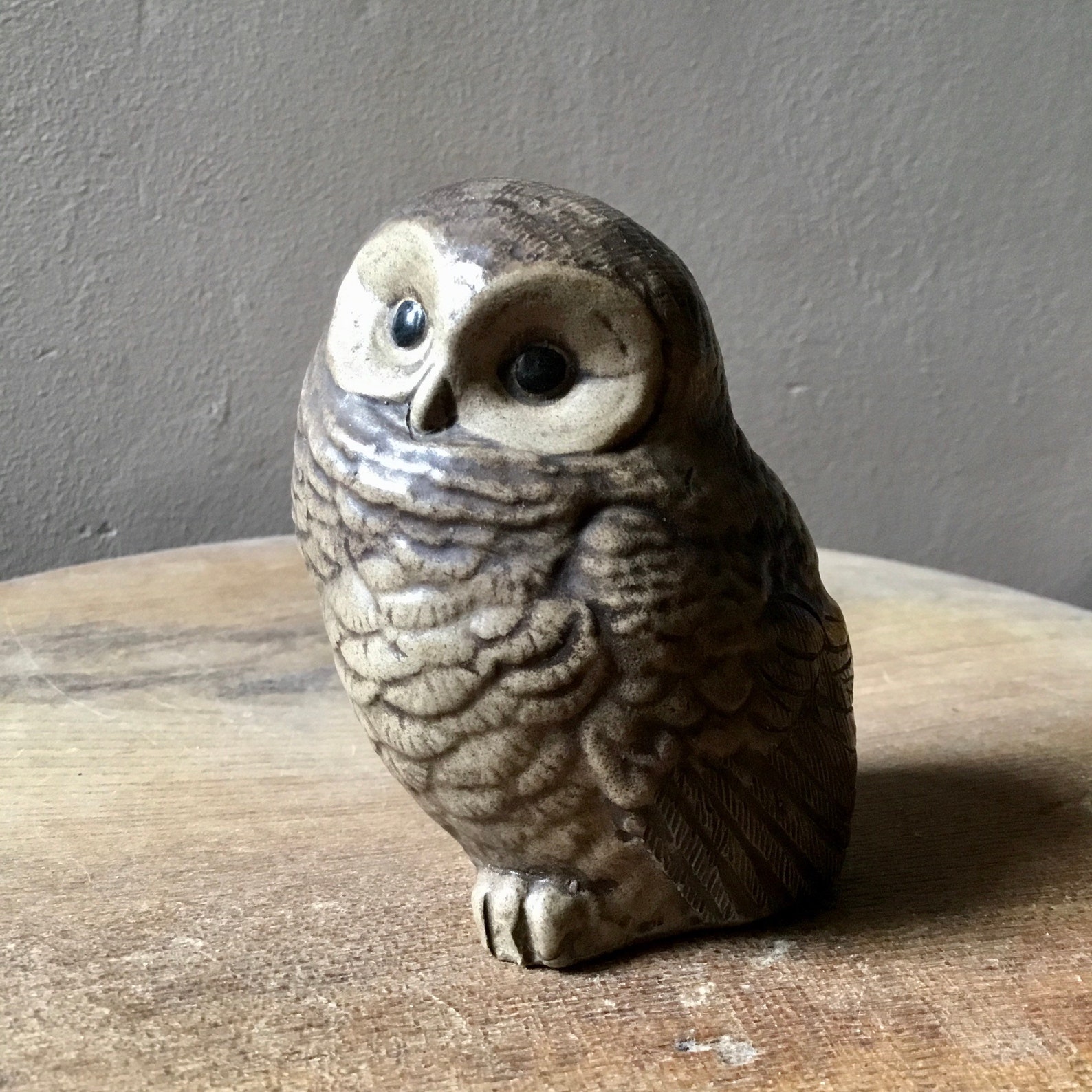 Poole pottery owl chick figurine. Delightful little ornament Etsy