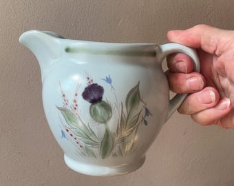 Buchan Portobello thistle jug, cream or milk. Classic Scottish thistle stoneware for the 1960’s.