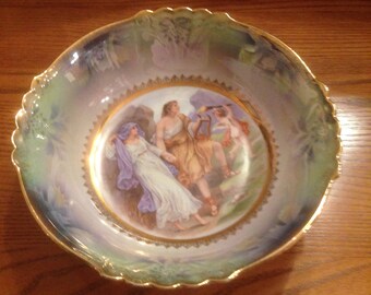 German Bowl Old Bowl German Porcelain Cup Chippy Vintage Bowl