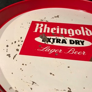 Vintage RHEINGOLD Extra Dry Liebmann Breweries 12 Metal Serving Tray image 4