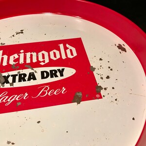 Vintage RHEINGOLD Extra Dry Liebmann Breweries 12 Metal Serving Tray image 3