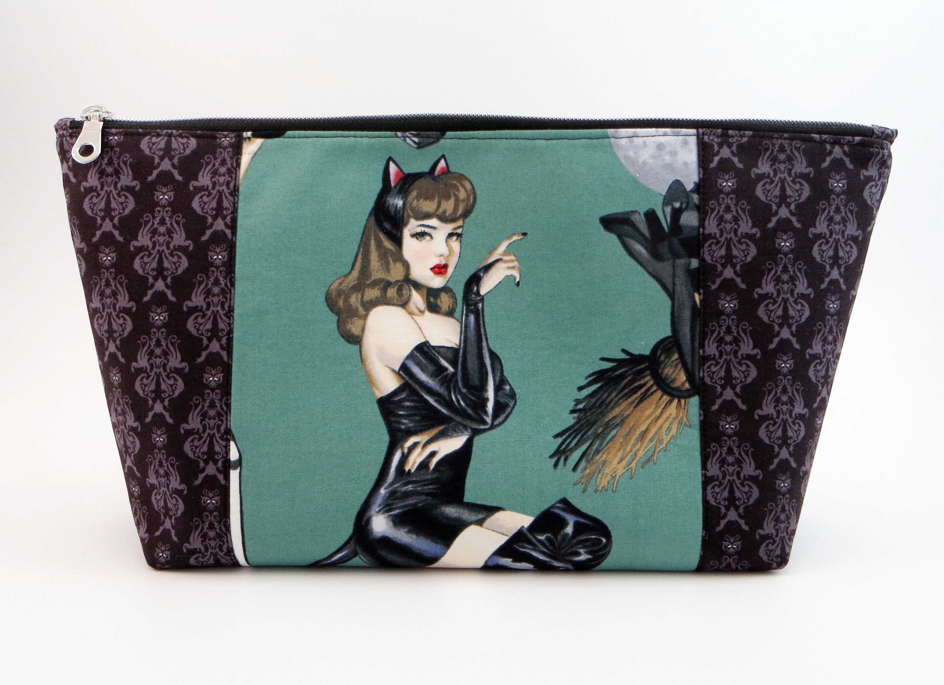 Goth Cosmetic Bag Gothic Makeup Case Travel Purse Etsy