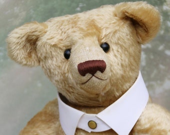 Noogie PRINTED large 22 inch jointed teddy bear sewing pattern by Barbara-Ann Bears to make a traditional, centre seam bear