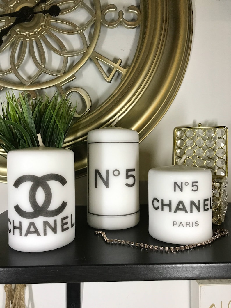 No. 5 Candle Set Chanel Candle Set Designer Candle Custom Etsy