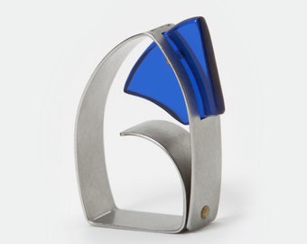 Stainless Steel & Acrylic Glass Ring | Architectural Design | Industrial Ring | Plexiglass Ring | Contemporary Design | Industrial Ring