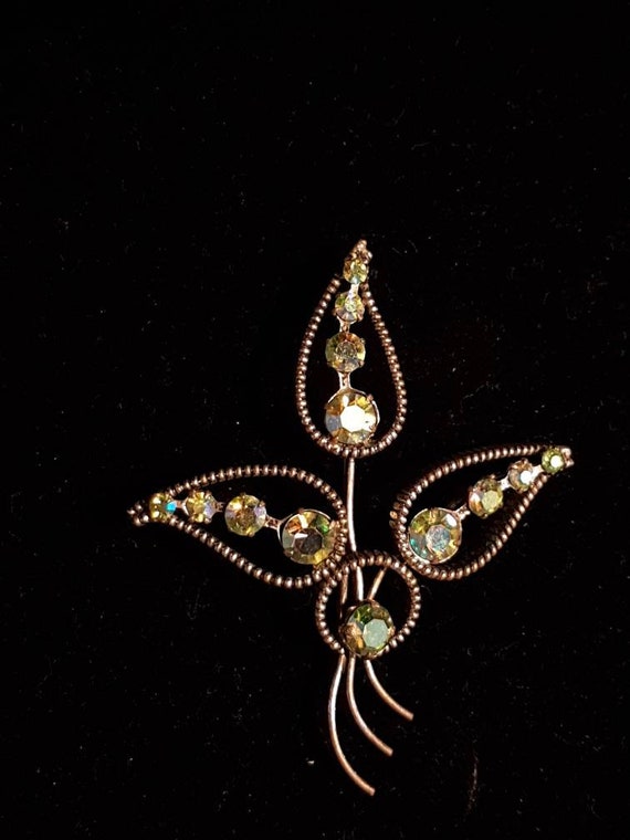 Original vintage, beautiful leaf design,  brooch … - image 5