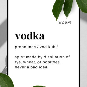 Vodka Definition Digital Print
