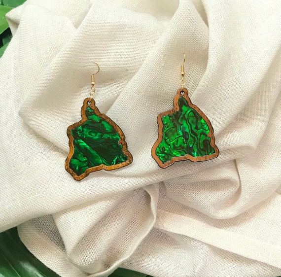 Koa wood cheap earrings