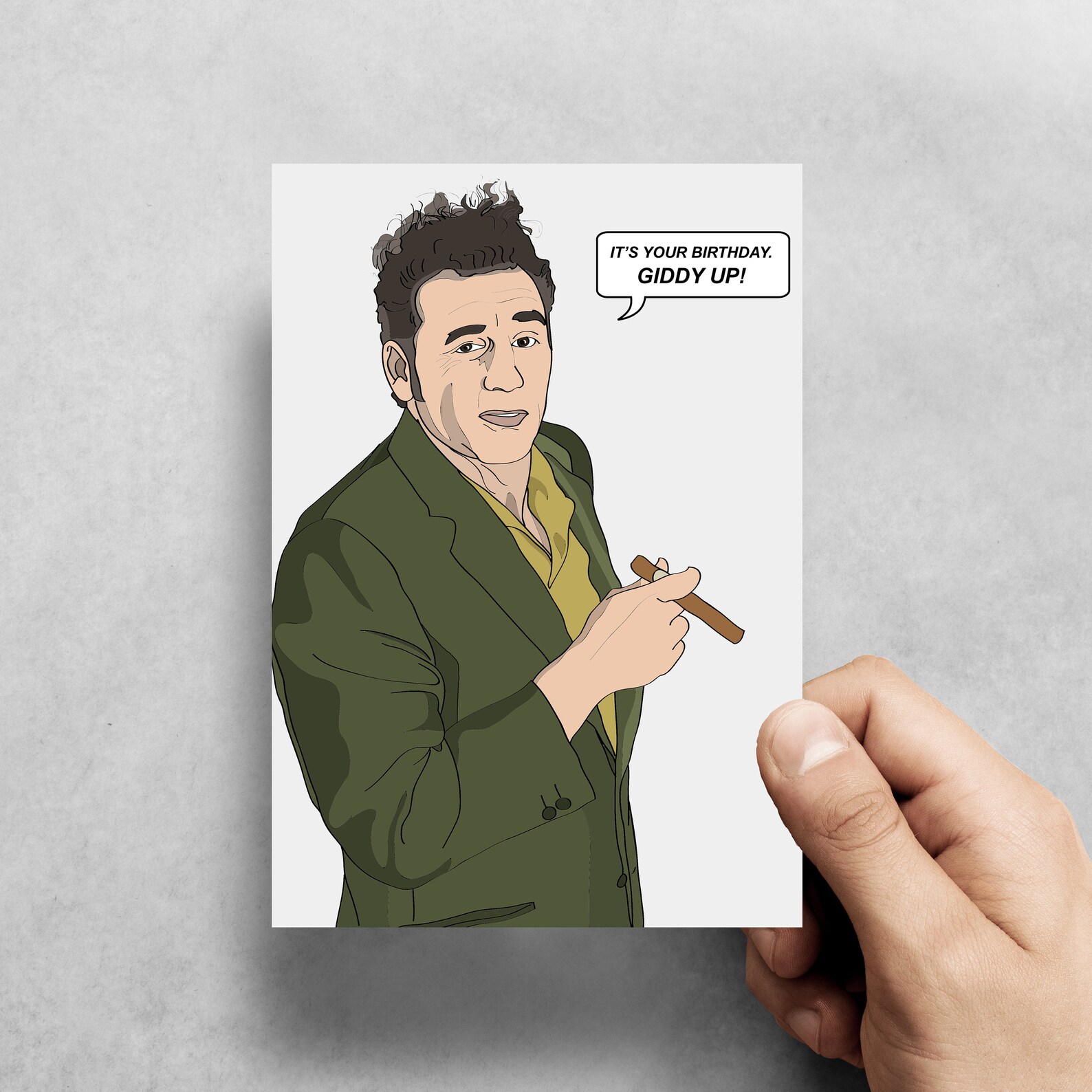 Kramer Seinfeld Funny Greeting card Birthday Pop | Etsy