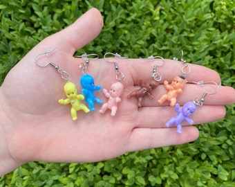 photo How To Make Plastic Baby Earrings funky jewelry by melonsugarjewelry on etsy