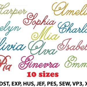 Girls Names Embroidery Design: Machine Embroidery Pattern (Instant Download)