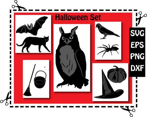 Halloween Clipart Halloween Svg Files Halloween Elements Etsy