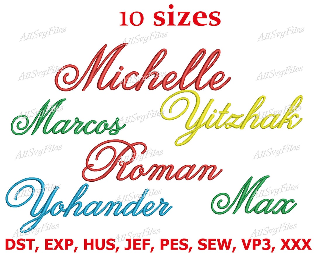 Patterned Designed Names Names Machine Embroidery Design, Name Embroidery Pattern - Instant ...