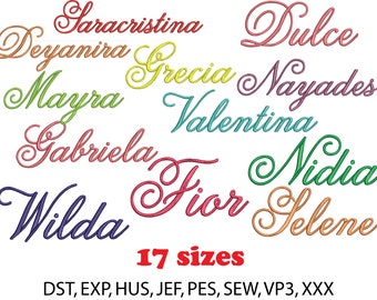 Baby Girl Name Embroidery Design: Machine Embroidery Pattern (Digital Download)