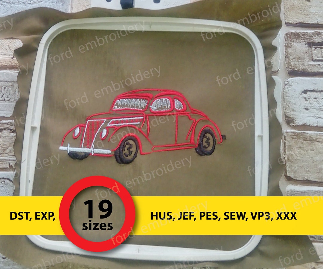 Car Embroidery Design, Machine Embroidery Design,old Model Car