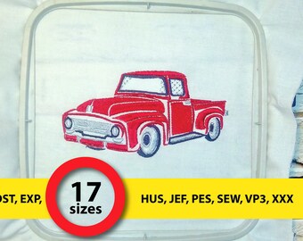 Truck machine embroidery design,Antique Car embroidery, vintage car embroidery design,Classic  Truck  embroidery - Instant DownLoad