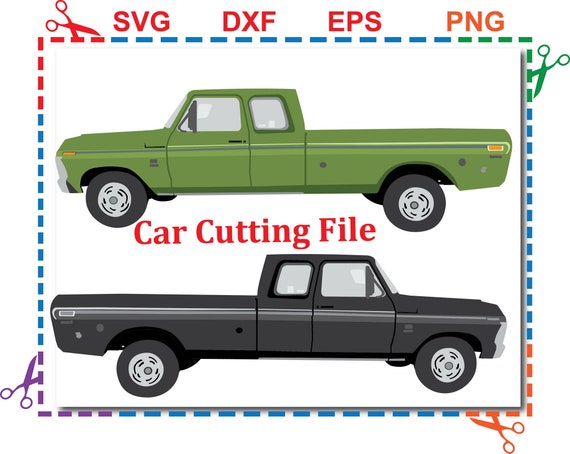 Ford F250 Super Cab Ford Truck Svg Car Cutting Files Old Model Ford Svgvector Clip Art For Commercial Personal Use Instant Download