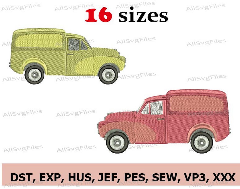 Simple Custom Van Patterns Van Embroidery Design: Car Machine Embroidery Pattern (instant Download ...