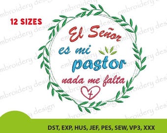 Religiöses Ausdruck auf Spanisch Maschinenstickerei,Religiöses Ausdruck Muster - Instant Download