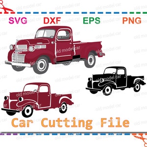 auto svg, 1940 Truck, altes Modellauto svg, Pickup Truck svg, eps dxf Dateien zum Schneiden, Kommerzielle Nutzung