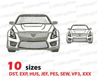 Auto Umriss Stickdatei: Fahrzeug Stickdatei (Instant Download)