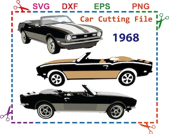 1968 Auto SVG: Automobile Cut File (Instant Download)