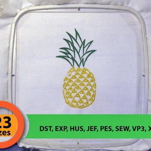 Pineapple Embroidery Design,Machine Embroidery Design, Pineapple Fruit Pattern ,embroidery pattern -instant download