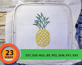 Pineapple Embroidery Design,Machine Embroidery Design, Pineapple Fruit Pattern ,embroidery pattern -instant download