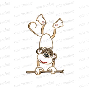 Monkey Design Embroidery, 12 Sizes Cute Monkey Design Embroidery Fill Machine,Monkey DST, Monkey machine embroidery design -Instant Download