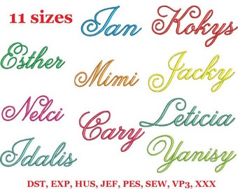 Namen Stickdatei: 10 Monogramm Designs (Digitaler Download)