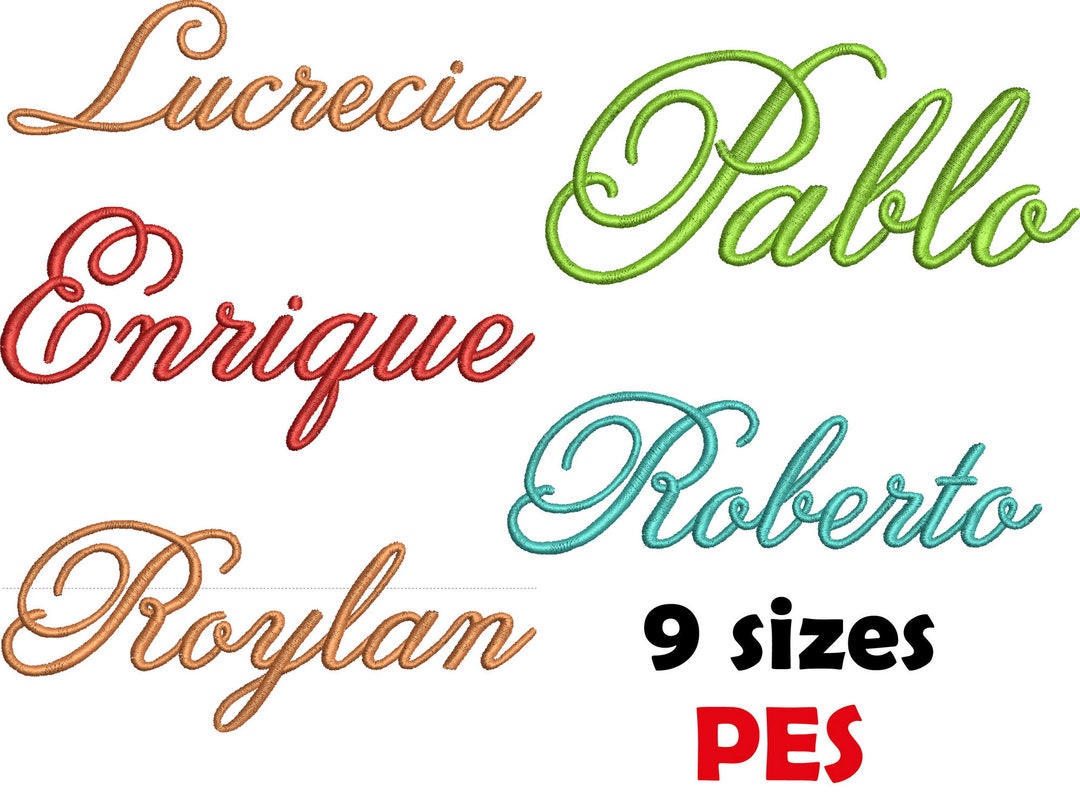Name Embroidery, Machine Embroidery Design, Instant Download Etsy