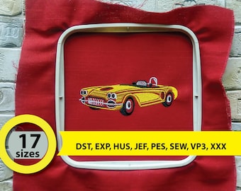 1959 Car Embroidery Design: Classic Auto Pattern (Instant Download)