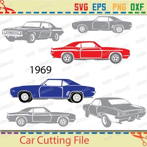 car svg, 1969 car svg, automobile svg, car silhouette Clip Art ,old car svg, svg file for cutting - Instant Download