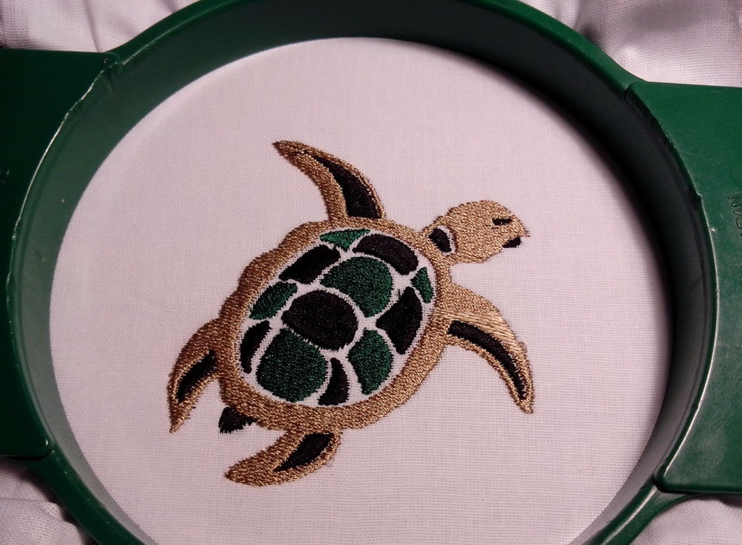 Turtle Embroidery Design: Machine Embroidery File (instant Download) - Etsy