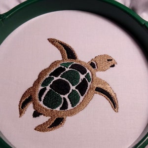 turtle embroidery design,  machine embroidery design - Instant DownLoad