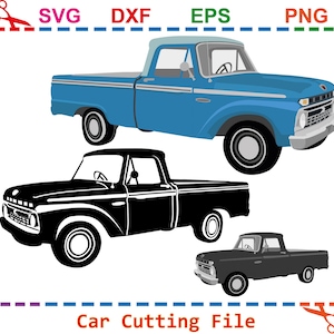 truck svg, auto svg, old truck clipart, car svg, classic truck svg, 1966  truck, svg file for cutting -Instant Download