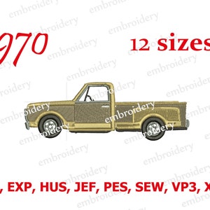 truck embroidery pattern ,  machine embroidery design , vintage car  embroidery design- -Instant Download