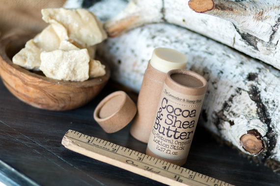 Organic Cocoa Shea Butter Lotion Stick - All Natural Push Up Stick
