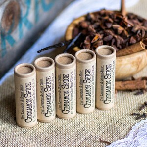 Cinnamon Spice Organic Lip Balm Made with Mango Butter and Beeswax, All Natural and Handcrafted in Paperboard Container image 9