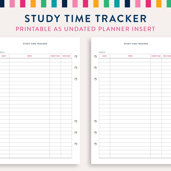 Study Time Tracker - Etsy