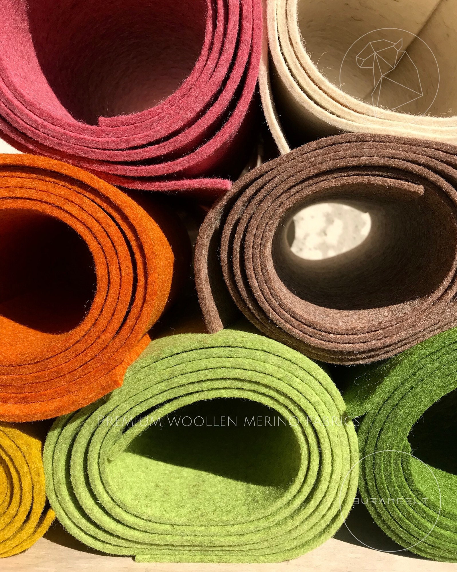 Wool Felt 3mm by the metre 50x180cm 19.5 x 71 One Etsy