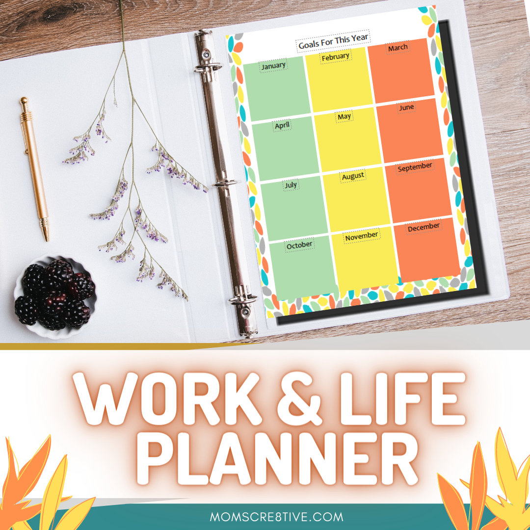 WORK & LIFE Planner Organize Your Work and Home Life Instant Download ...