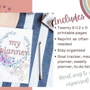 Personal Planner -  20 Page Planner | Instant Download | Self Care | Self Goals | To Do List
