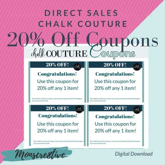 CHALK COUTURE Coupon 20 PRECENT Off Discount Rewards Etsy