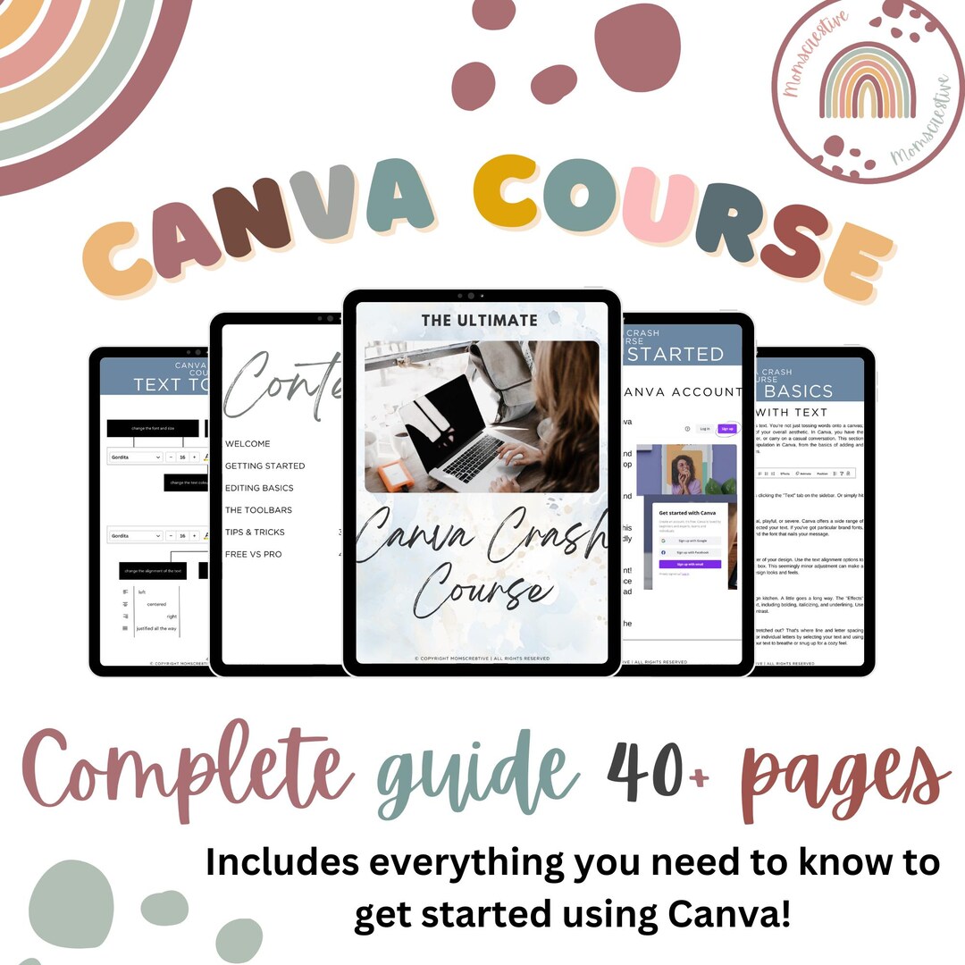 Canva Crash Course E-book: Graphic Design Guide (instant Download) - Etsy