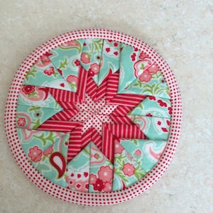 Becky's Easy Folded Star quilted coaster pattern download image 2