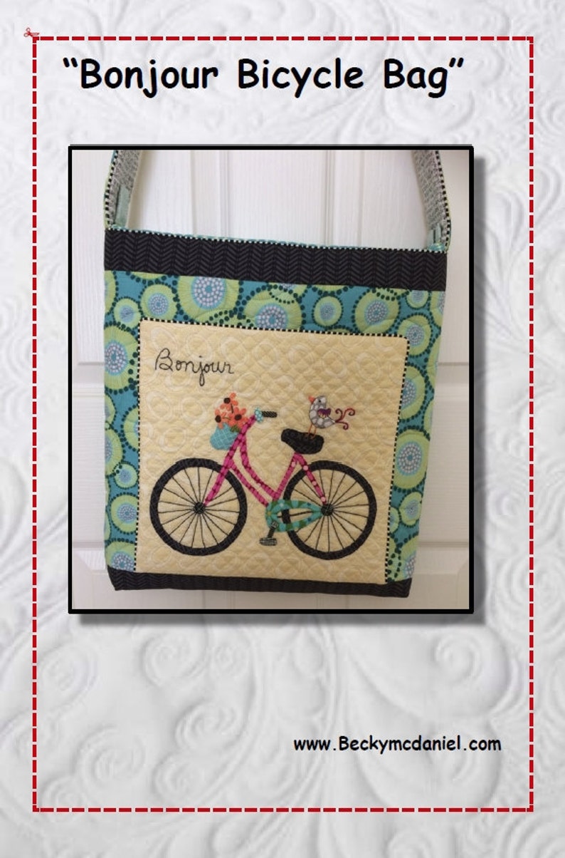 Bonjour Bicycle Bag Pattern Digital Pdf Download Etsy