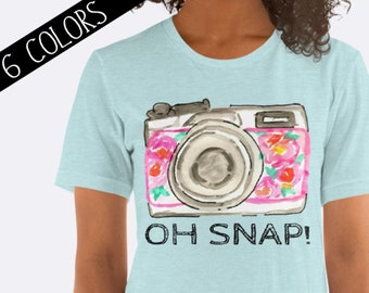 Camera Shirt - Pun Shirt - Photography Shirt - Photographer Shirt - Oh Snap Shirt - Snapshot Shirt - Photography Clothing