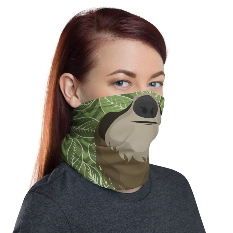 Be A Sloth Neck Gaiter Sloth Face Mask Sloth Mouth Mask Etsy
