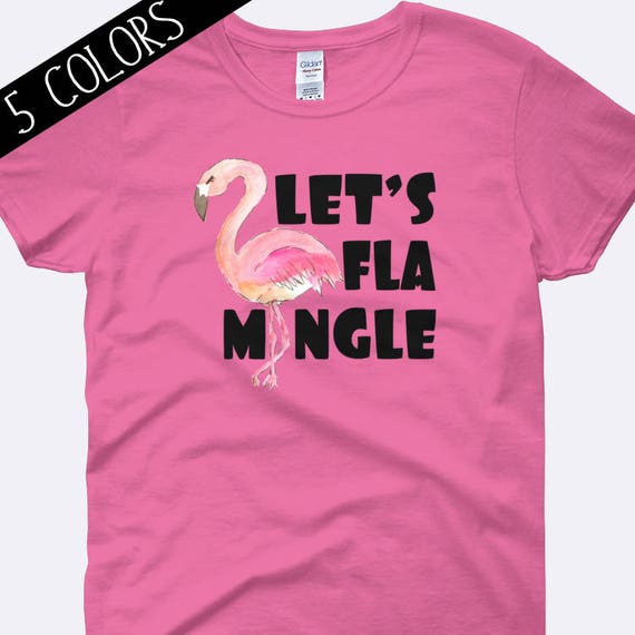 Flamingo Shirt Let's Flamingle Shirt Tropical Shirt | Etsy